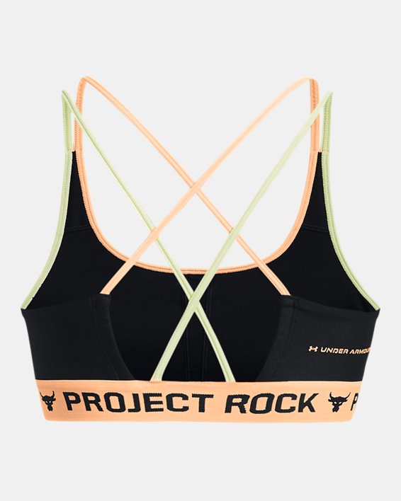 Women's Project Rock Crossback Family Printed Sports Bra in Green image number 12
